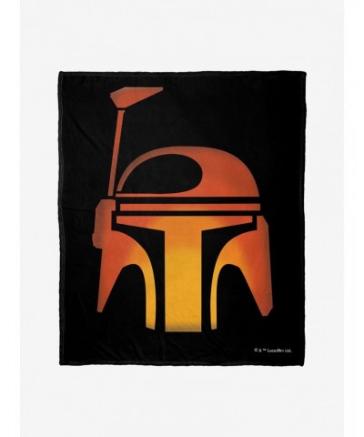 Star Wars Boba Fett Jack-O'-Lantern Throw Blanket $23.96 Blankets