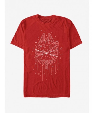 Star Wars Falcon Christmas Tree T-Shirt $6.52 T-Shirts